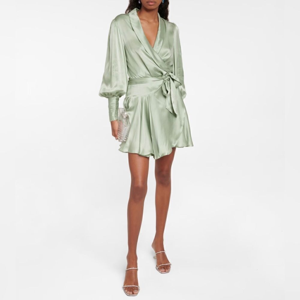 Zimmermann Silk Wrap V-Neck Minidress size 3/US size 10